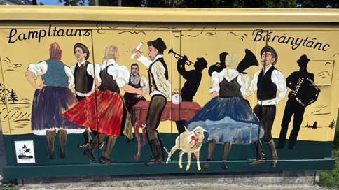 „Báránytánc” utcai festmény avatása